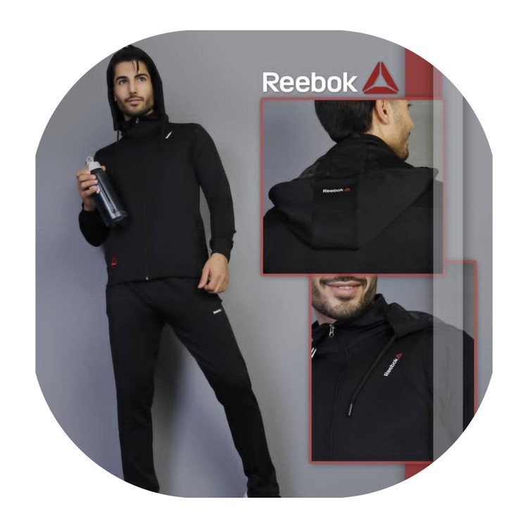 ست گرمکن شلوار پارچه غواصی مردانه ریبوک