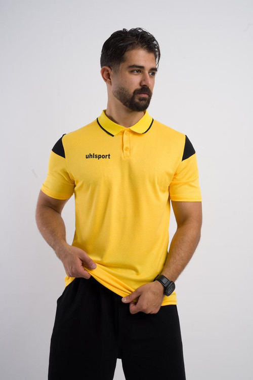 تیشرت هتلی یقه دار پارچه حصیری مردانه آلشپرت