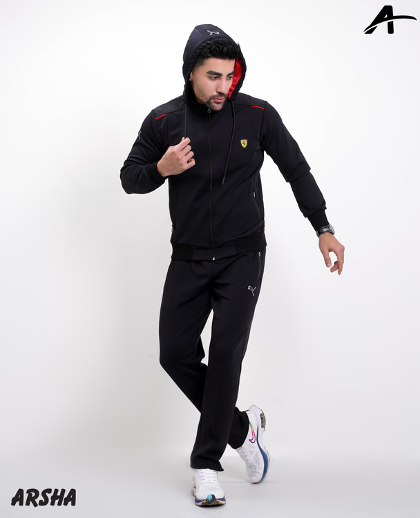 ست گرمکن شلوار پوما فراری پارچه غواصی