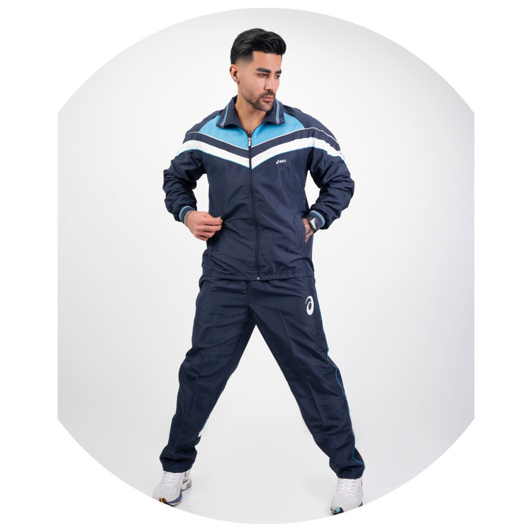 ست گرمکن شلوار مردانه اسیکس پارچه تاسلون