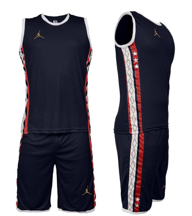 ست حلقه ای و شورت بسکتبالی جردن با پارچه فلامنت چهارخونه تولید آرشا اسپرت