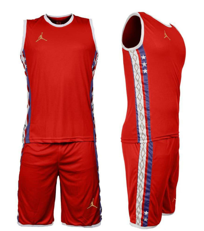 ست حلقه ای و شورت بسکتبالی جردن با پارچه فلامنت چهارخونه تولید آرشا اسپرت