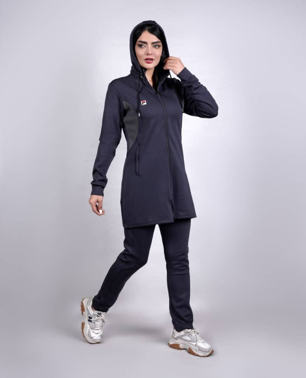 ست مانتو شلوار پارجه غواصی مدل فیلا