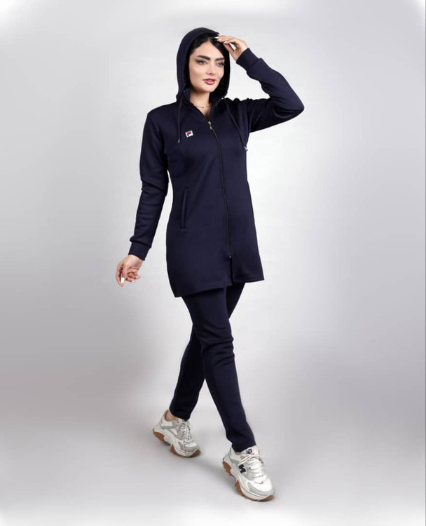 ست مانتو شلوار پارجه غواصی مدل فیلا