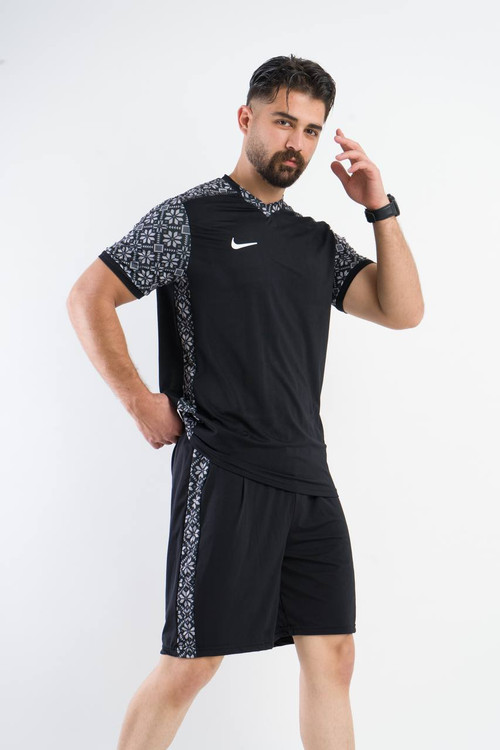 ست پیراهن و شورت ورزشی نایک مدل لاکرا سوزنی
