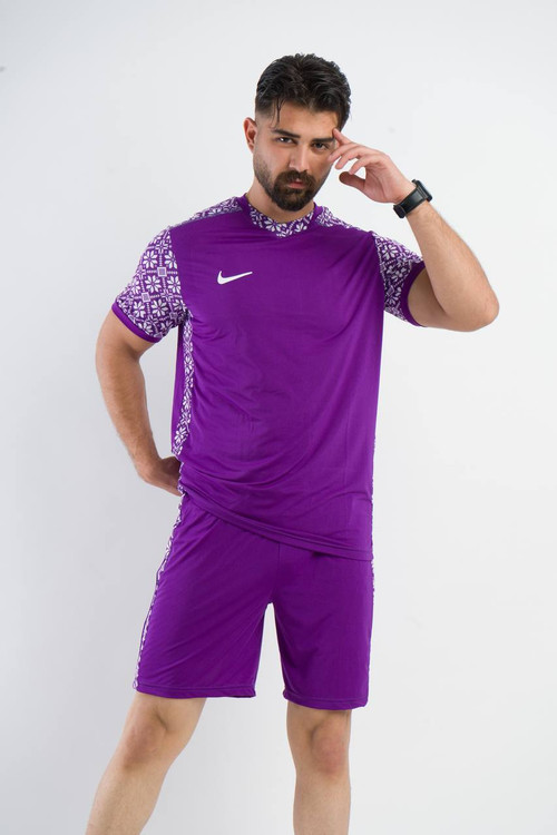 ست پیراهن و شورت ورزشی نایک مدل لاکرا سوزنی